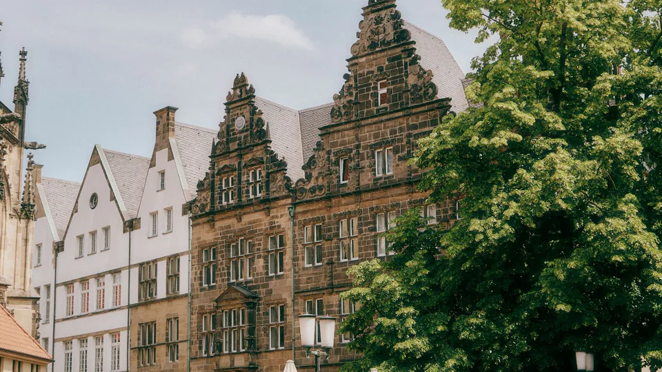 Luftaufnahme der Innenstadt von Münster